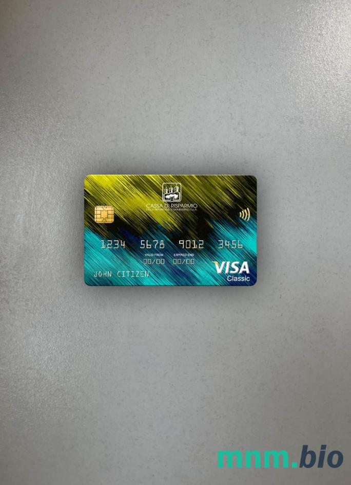 San Marino Cassa di Risparmio bank visa classic card wygląd fotograficzny skan PSD + zdjęcie